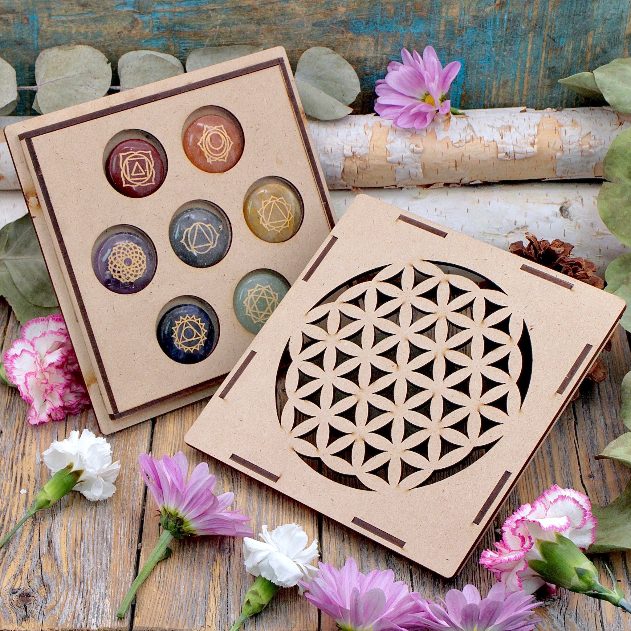 Chakra Stone Boxed Set - Flower of Life